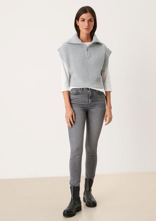 Produktbild s.Oliver Strickpullunder Slipover im Troyer-Look (L)