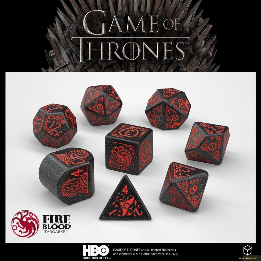Q Workshop Game of Thrones. Targaryen Dice Set.