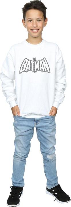 Actual product image Boys Batman Retro Crackle Logo Sweatshirt (128)