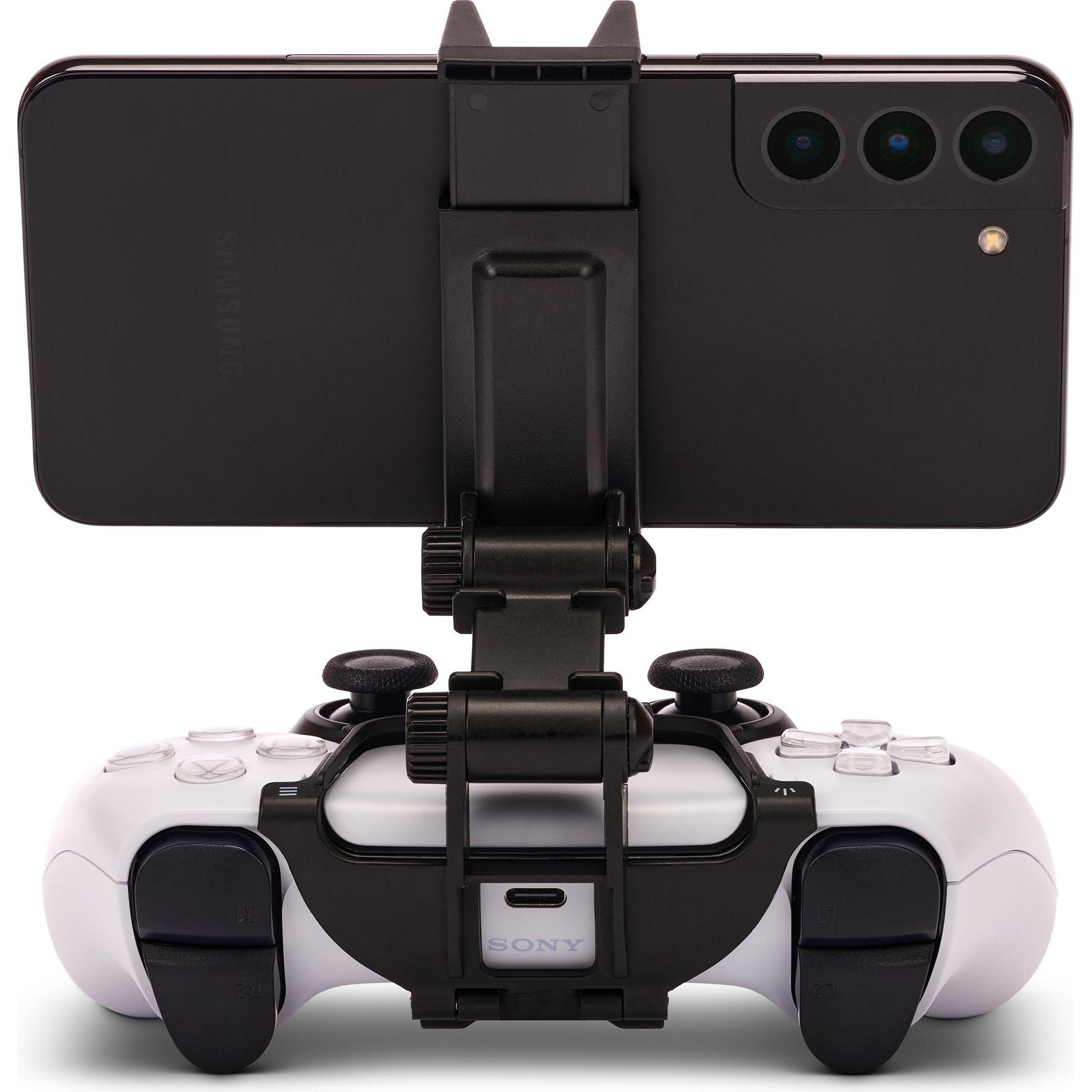 PowerA MOGA-Clip für mobiles Gaming für die kabellosen Controller DualSense und DualShock 4 (PS4, PS5), Accessori per controller gaming, Nero