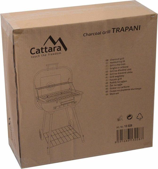 Image du produit Cattara Barbecue au charbon de bois rectangulaire TRAPANI 46cm