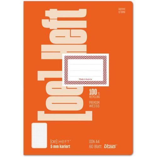 Image du produit Cahier d'écolier Ursus Ö-Klassiker Blanc Quadrillé DIN A4 210 mm x 297 mm (A4, Quadrillé)