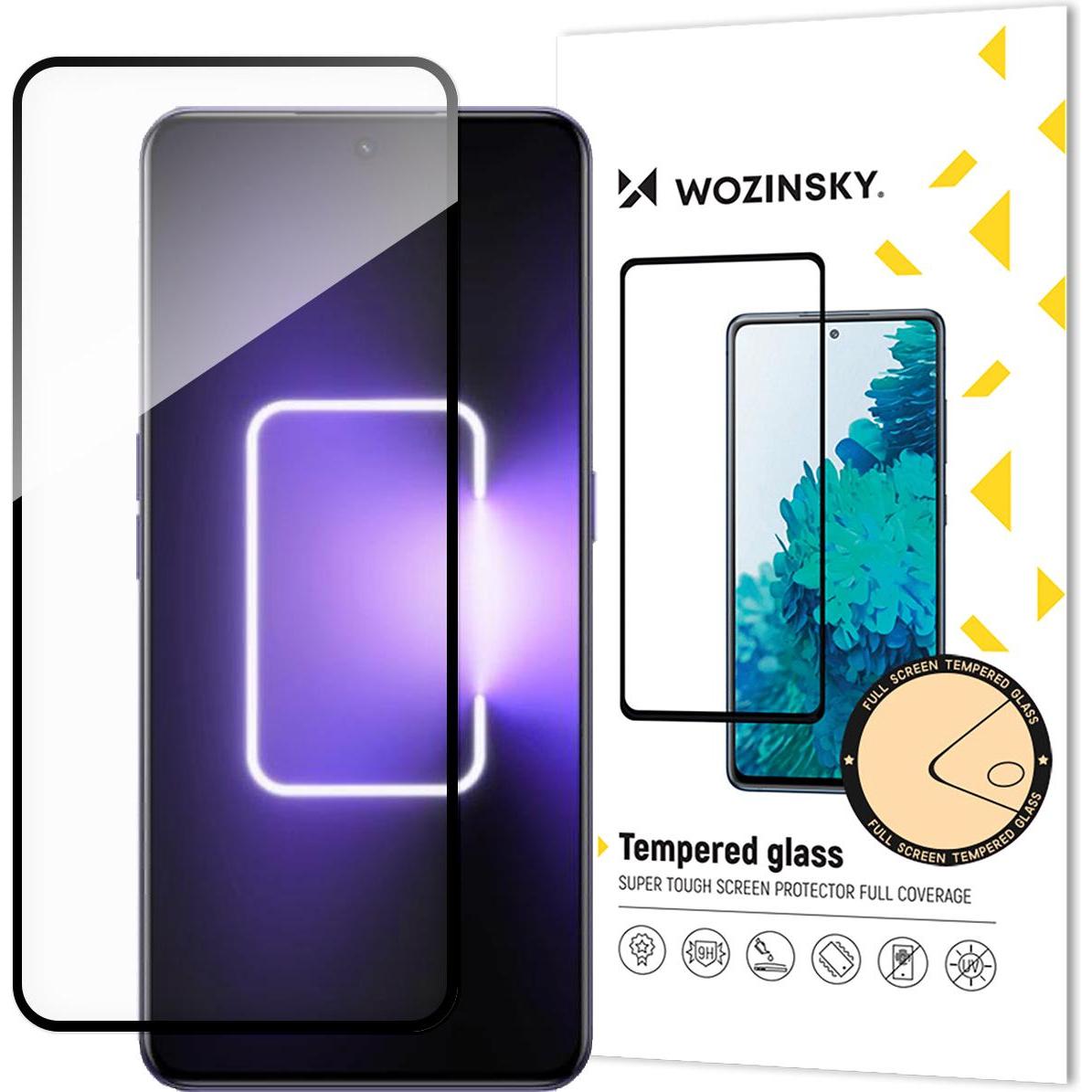 Wozinsky Vetro temperato completamente incollato per Realme GT Neo 5 / Realme GT3 9H Schermo completo Cov (1 pz., Realme GT Neo 5, Realme GT3), Pellic
