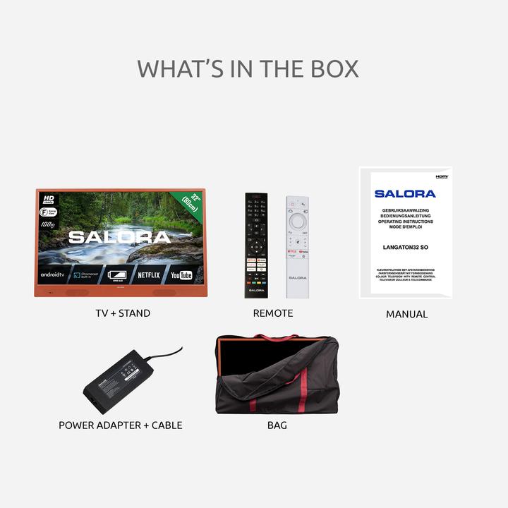 Actual product image Salora LANGATON32SO tv 81.3 cm HD Smart TV Wifi Oranje (32", LED, HD ready)