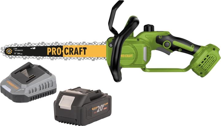 Produktbild Procraft PKA33-BB Akku Kettensäge 20 V 304 mm Brushless + 1x Akku 4,0 Ah + Ladegerät (Akku Kettensäge)