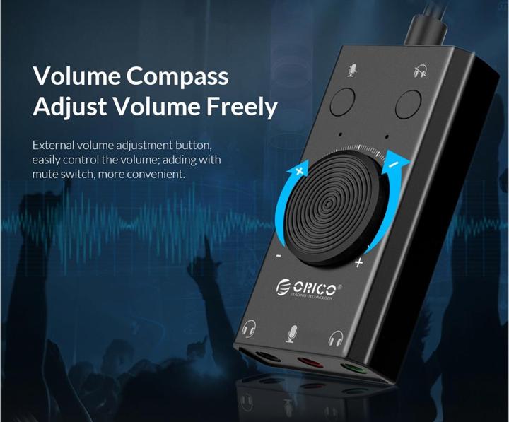 Image du produit Orico Carte son externe USB avec contrôle de volume (USB 2.0)