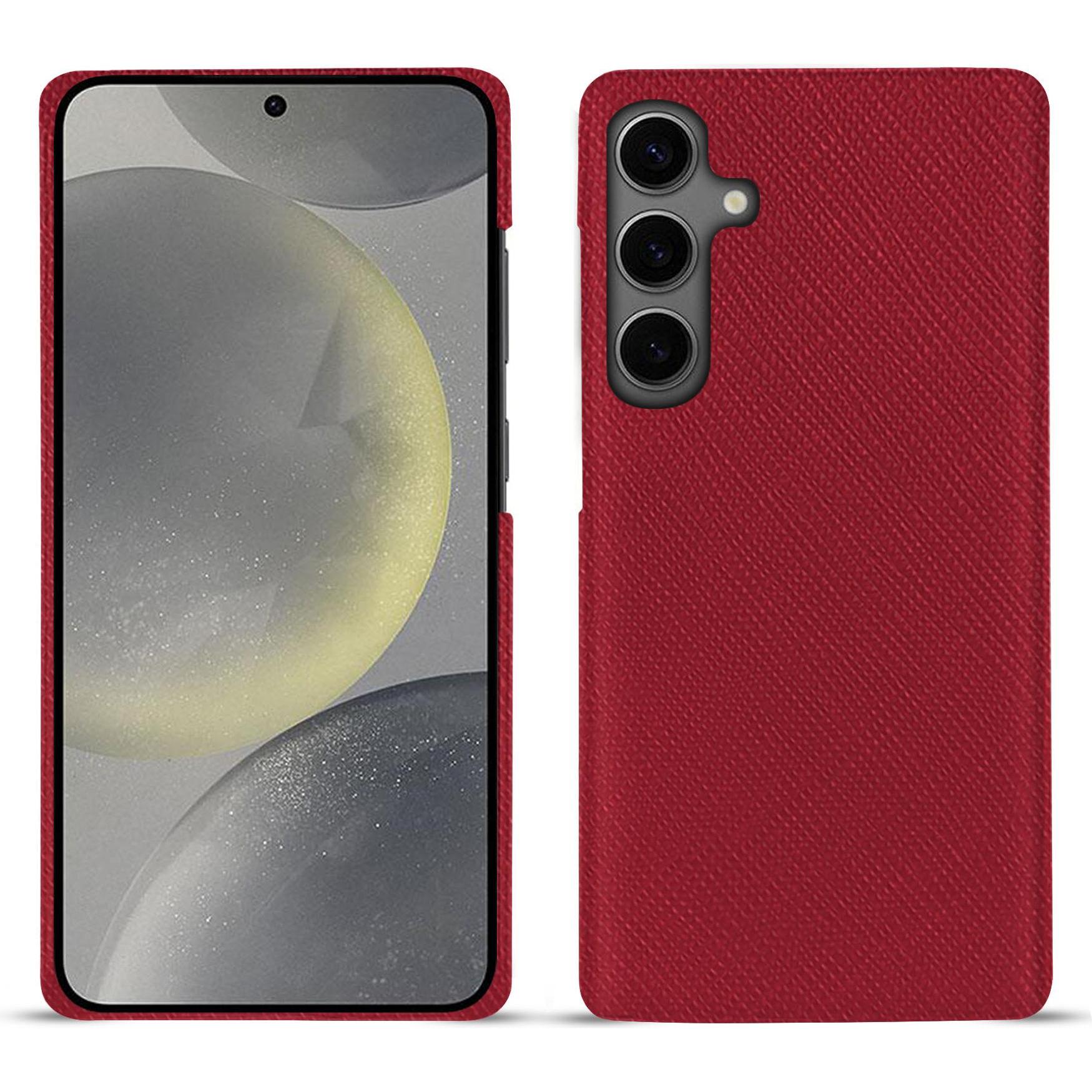 Thumbnail - Noreve Lederschutzhülle (Samsung Galaxy S24), Smartphone Hülle, Rot