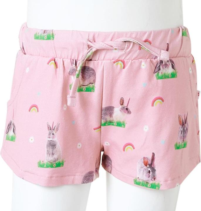 Actual product image vidaXL Children's shorts with drawstring Light pink 104,Material: 92 (104)