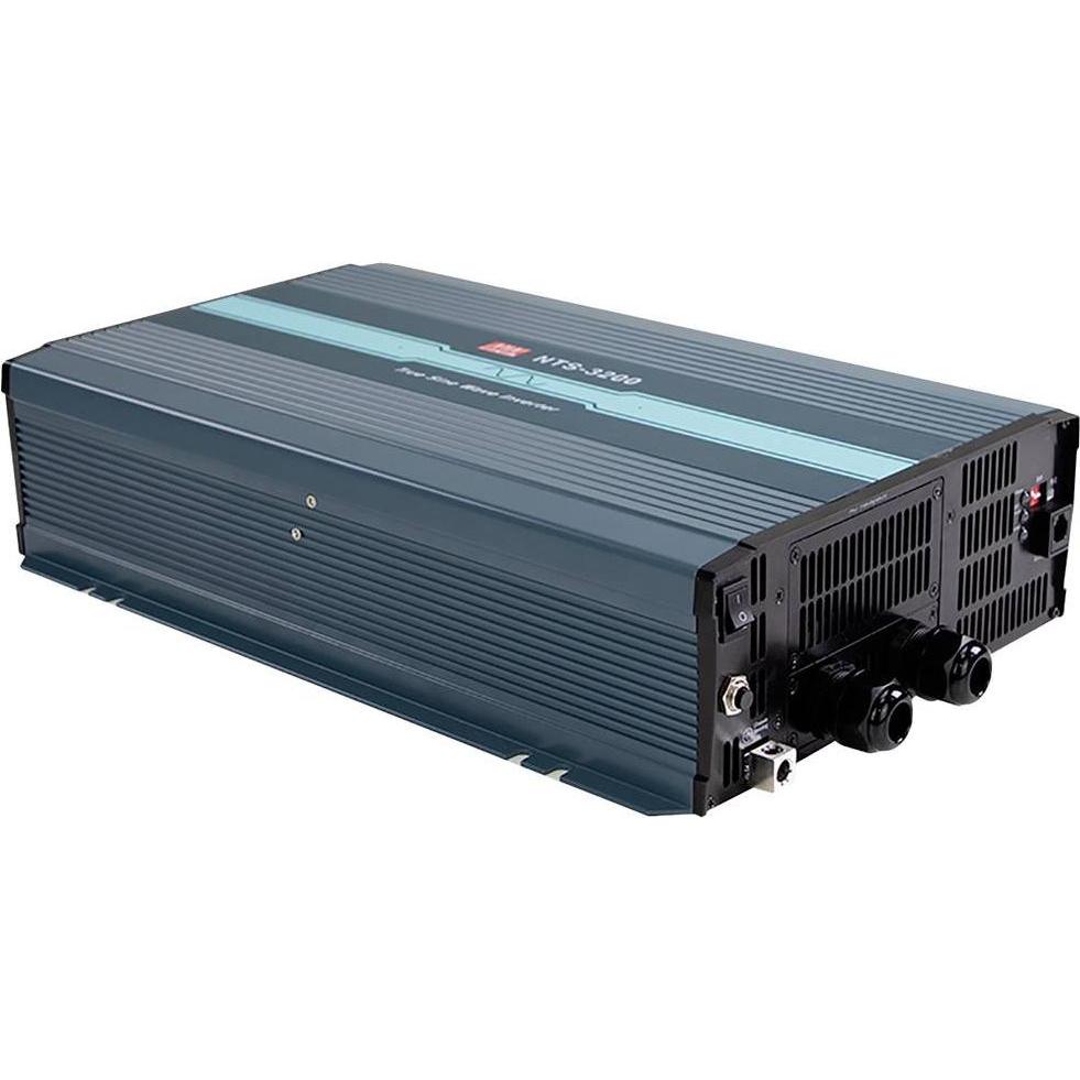 MeanWell, Convertitore di tensione, NTS-3200-212EU - Inverter sinusoidale 3200 W 12 V contatto di protezione