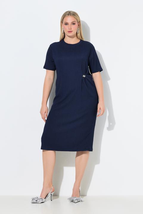 Produktbild Ulla Popken Midikleid, Struktur, Rundhals, Oversized, Halbarm (58, 60)