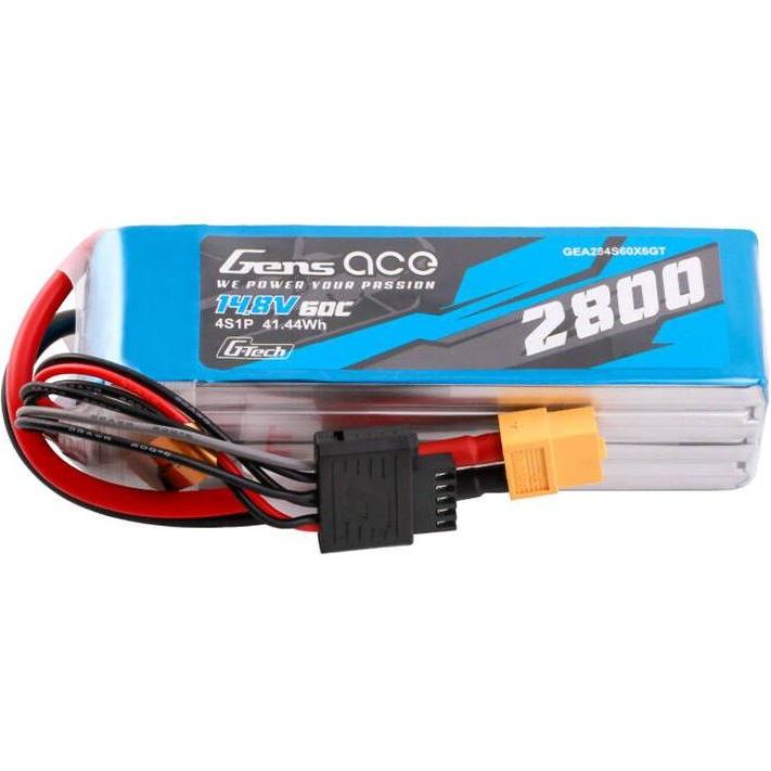 Gens Ace G-Tech Soaring 2800mAh 14.8V 60C 4S1P LiPo XT60 (14.80 V, 2800 mAh)