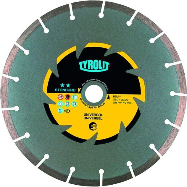 Produktbild Tyrolit Diamanttrennscheibe DCU Standard Ø 125 mm Bohrung 22,23 mm Bau universal 7 mm