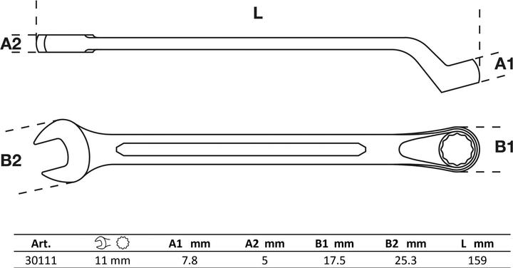 Actual product image BGS Combination Spanner offset 11 mm (11 mm)