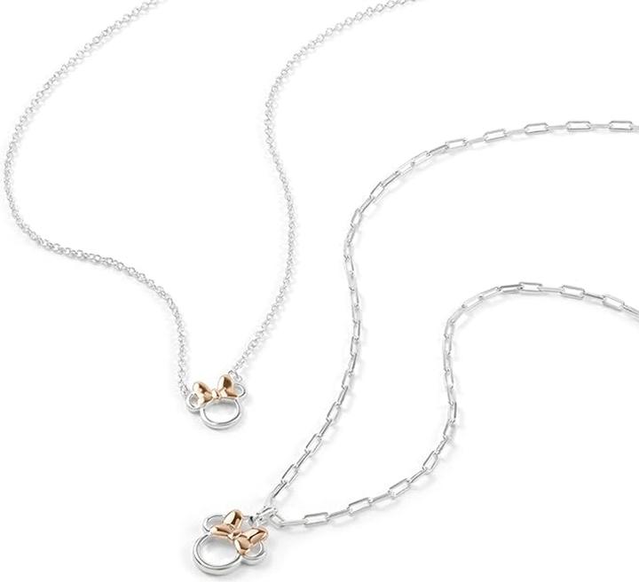 Produktbild NoName MINNIE - Set Maman & Fille - 2 Colliers en Laiton Plaqué Argent (Sterling Silber)