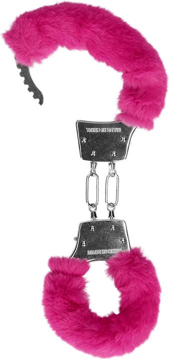 Actual product image Ouch! Furry Metal Hand Cuffs - Pink