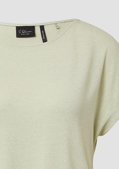 Produktbild S.Oliver T-Shirt T-Shirt im Relaxed Fit mit Glitzergarn und U-Boot-Ausschnitt (36)