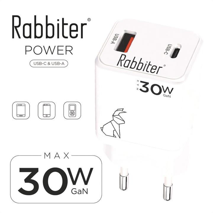 Produktbild Rabbiter Smartphone Stromversorgung (30 W, 2 Ports)