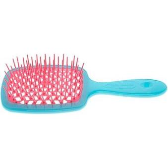 Konjac Sponge, Haarbürste + Kamm, Janeke Superbrush Hairdressing Brush For Combing Turquoise-Pink