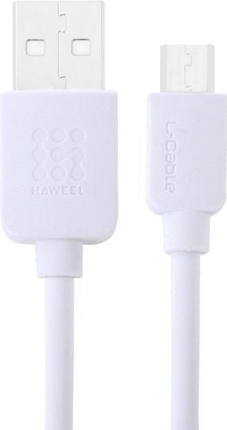 Produktbild Haweel Ladekabel Samsung Länge: 2m mit micro USB Anschluss, Weiss (2 m, USB 3.2 Gen 1)