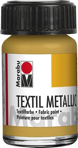 Produktbild Marabu Stoffmalfarbe Textil Metallic, 15 ml, metallic-gold (Metallic, Gold, 15 ml)