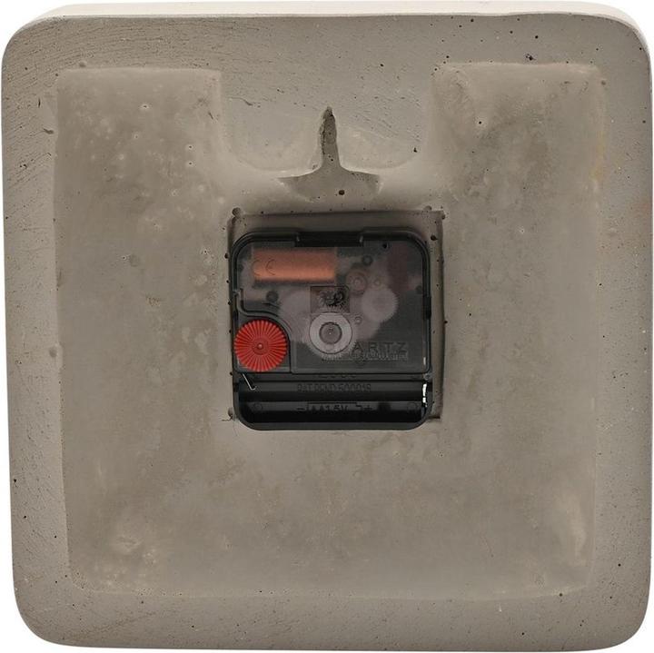 Actual product image Interval Square Cement Mantel Clock - 18cm