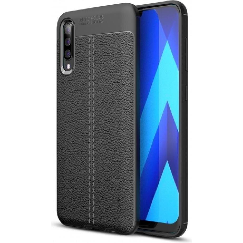Thumbnail - Screenguard Samsung Galaxy A70s Hülle Leather Design TPU Cover (Samsung Galaxy A70S), Smartphone Hülle, Schwarz
