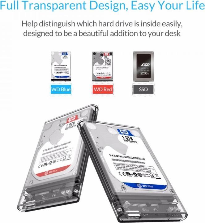 Image du produit Orico Boîtier HDD 2.5" USB 3.0 2139U3-CR-EP (2.5")