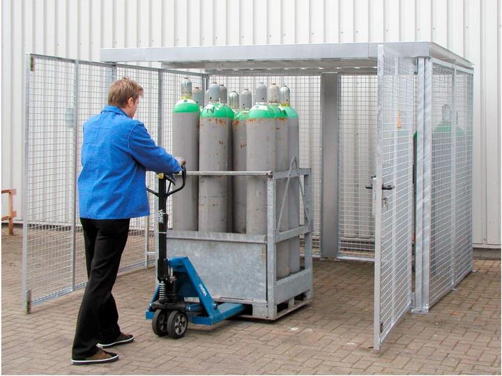 Produktbild eurokraft pro Gasflaschen-Gittercontainer