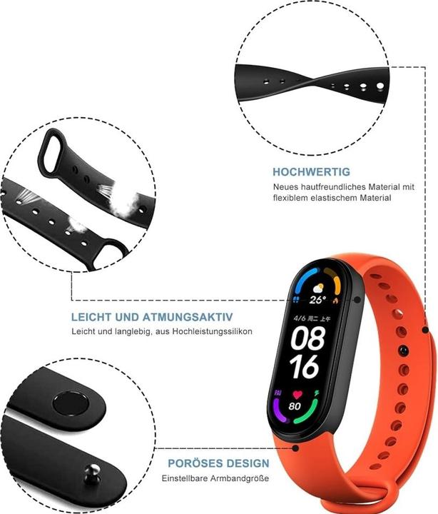 Image du produit Screenguard Bracelet de remplacement Xiaomi Mi Smart Band 6 Silicone Strap (Silicone)