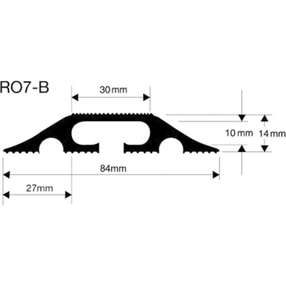 Thumbnail - Vulcascot, Kabelschutz + Kabelführung, CableSafe cable protector RO7/B black 3m (Kabelbrücke, 3000 mm)