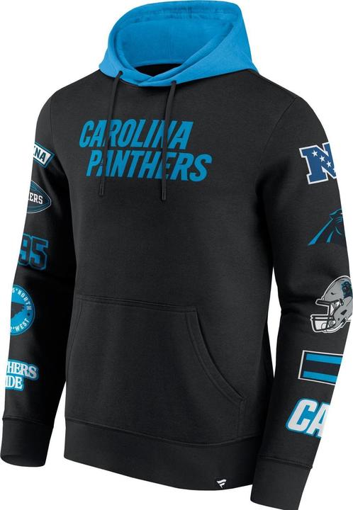 Immagine prodotto Fanatics Felpa con cappuccio con stampa sulle maniche dei Carolina Panthers NFL - S (S)