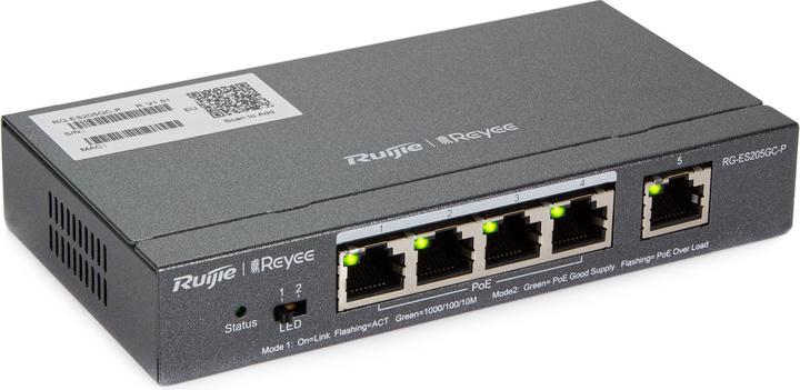Actual product image Ruijie NET SWITCH 5PORT 1000M POE+ (5 ports)