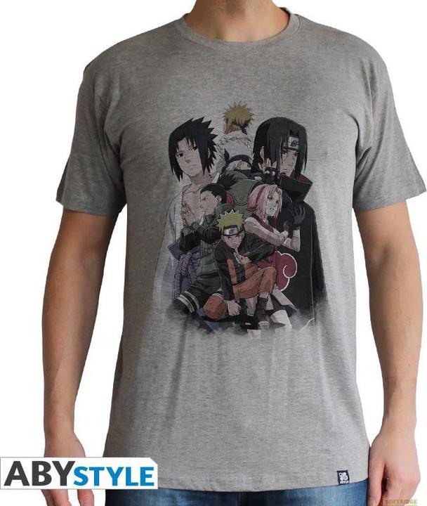 Image du produit ABYstyle NARUTO SHIPPUDEN - Tshirt Group man SS sport grey - basic (XL)
