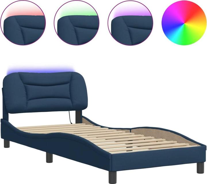 Produktbild VidaXL Bettgestell mit LED Stoff (180 x 200 cm)