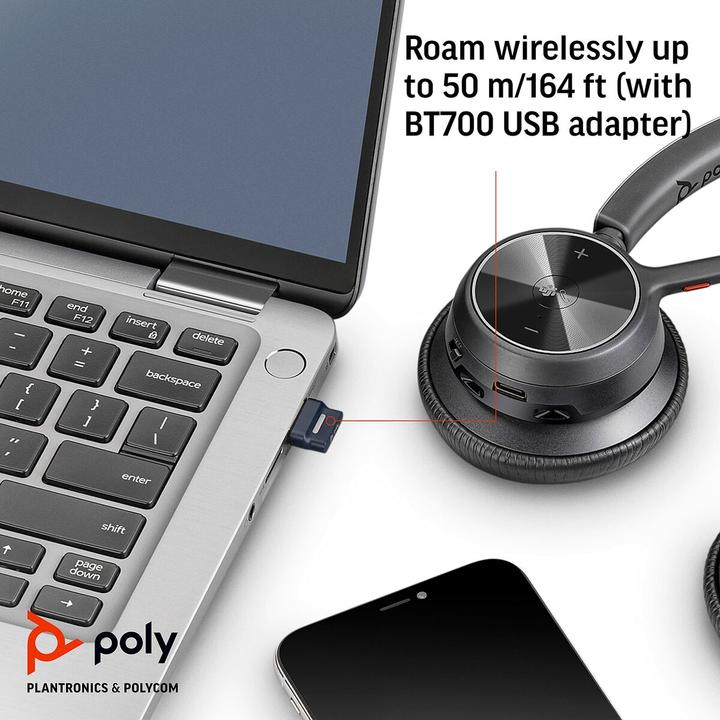 Immagine prodotto Poly Voyager 4320-M con stazione di ricarica (Senza fili, USB-A, Team Microsoft)