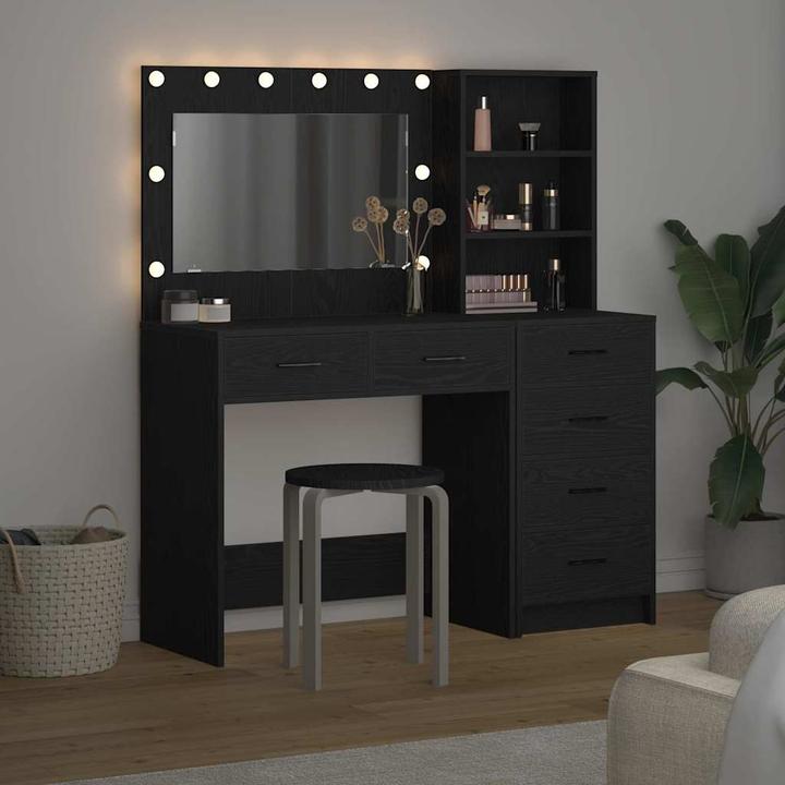Actual product image vidaXL Black oak dressing table