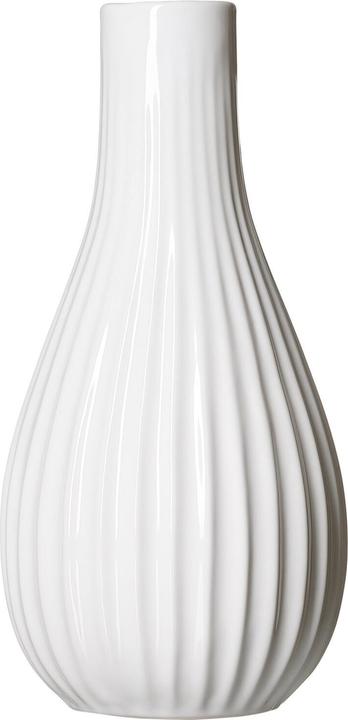 Produktbild Ritzenhoff & Breker Blumenvase SANREMO, weiss, 300 mm aus Steingut, mit dekorativer Rillenstruktur (1 x, 0.30 l)