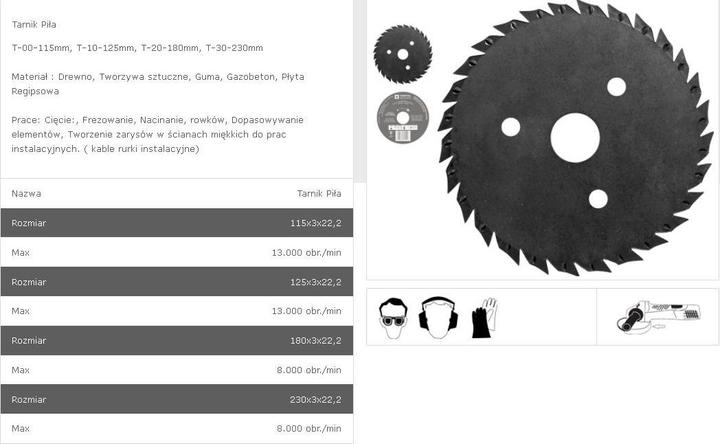 Actual product image Tarpol TARNIK - PIŁA FI = 115mm T-00