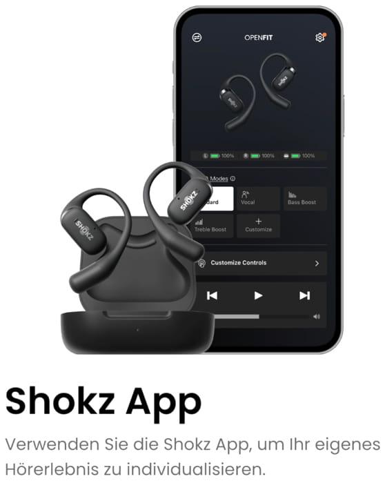 Produktbild Shokz OpenFit (ANC, 7 h, Kabellos)