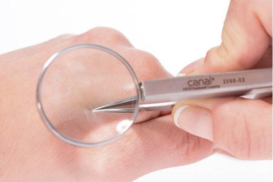 Produktbild Canal instrumente Splitterpinzette mit Lupe
