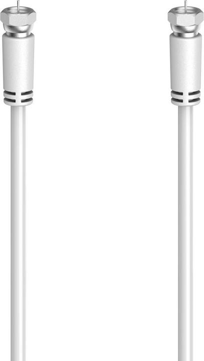 Produktbild Hama SAT-Anschlusskabel, F-Stecker - F-Stecker, 10,0 m, 90 dB, Weiss (90 dB, Antennenkabel)