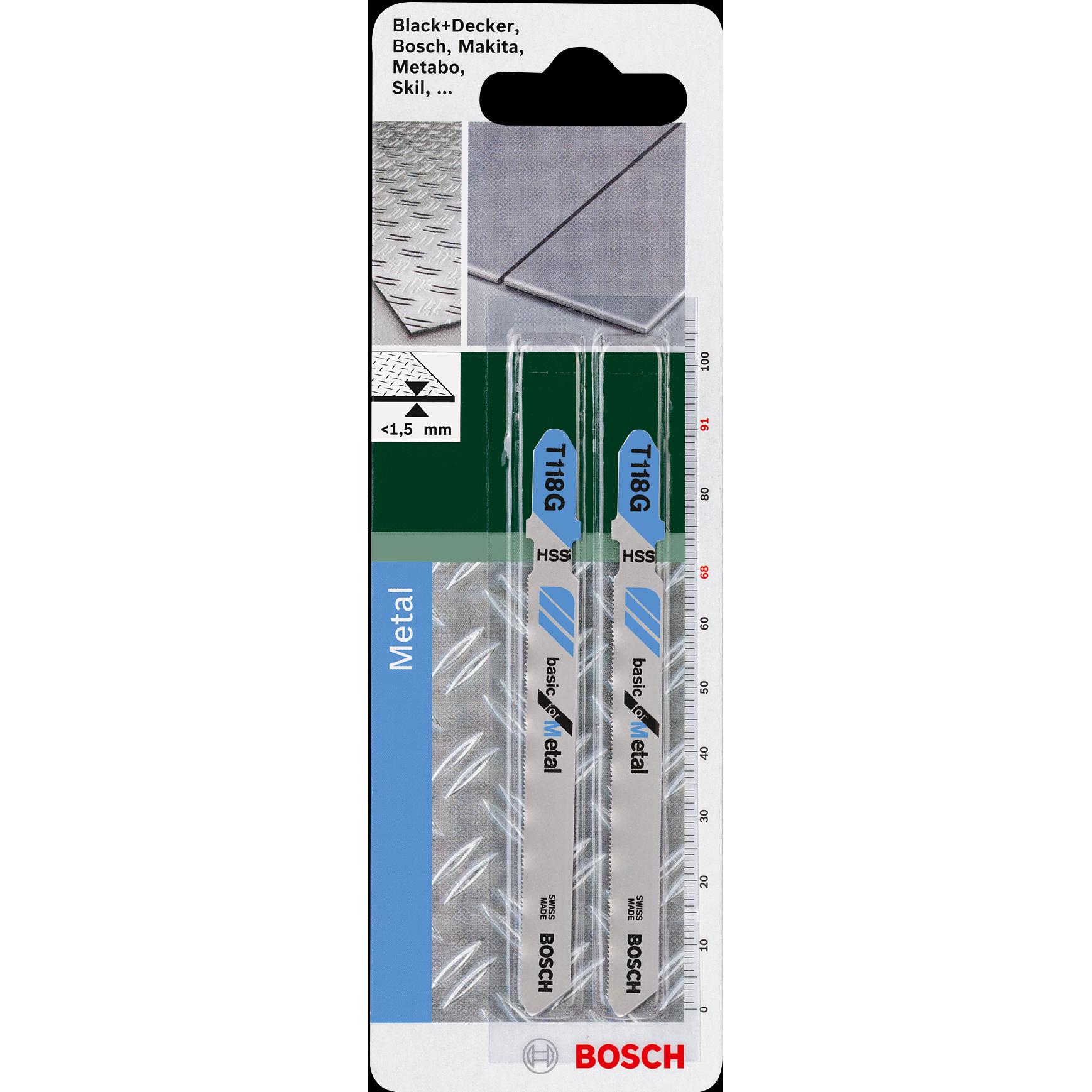 Bosch Zubehör, Sägeblatt, Stichsägeblatt HSS, T 118 G Basic for Metal
