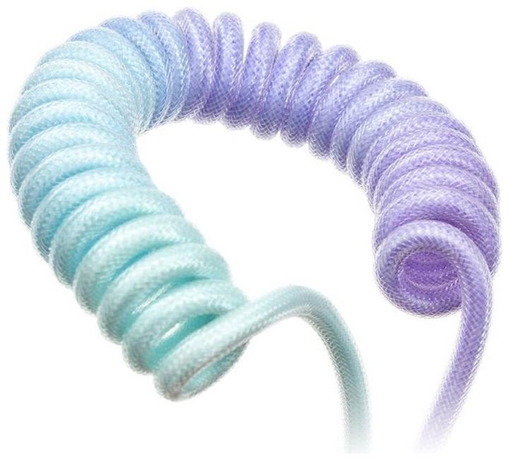 Produktbild Ducky Premicord Azure Coiled Cable, USB Typ C auf Typ A - 1,8m (1.80 m, USB 2.0)