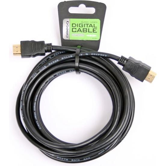 Omega HDMI kabel, v.1.4, zwart, 5m bulk *HDMIM (5 m, HDMI), Video Kabel