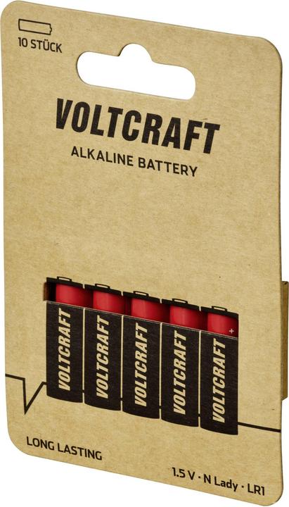 Actual product image Voltcraft VC-16108100 Lady (N)-Batterie Alkali-Mangan 880 mAh 1.5 V 10 St. (10 pcs., 880 mAh)