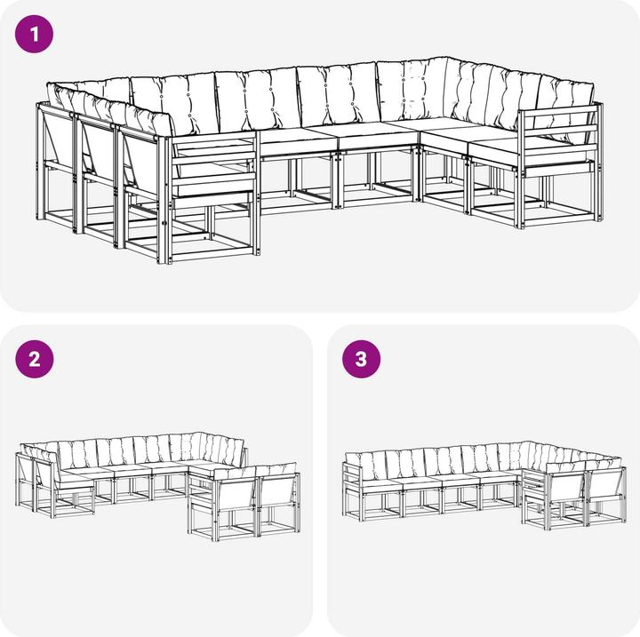 Produktbild vidaXL Outdoor-Sofagarnitur