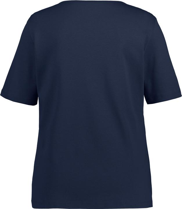 Immagine prodotto Ulla Popken Maglia aderente con davanti doppio, scollo a girocollo e mezze maniche (62)
