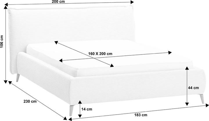 Image du produit Lomoco Elvy (160 x 200 cm)