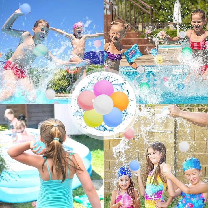 Immagine prodotto Splash & Fun Silikon Wasserbombe, wiederverwendbare Wasserbälle, 30 Stück (30 x)