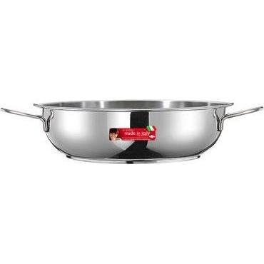 Inoxriv Argento Tegame Inox 2 Manici 24Cm, Padella + Pentola,